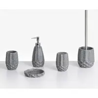 Beliani SAMIRIA - Badkameraccessoireset - Grijs - Polyresin