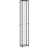 vidaXL Wijnrek voor 57 flessen 34x18x200 cm smeedijzer zwart