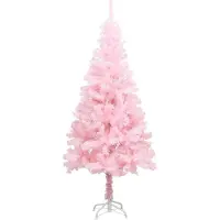 vidaXL Kunstkerstboom met standaard 180 cm PVC roze