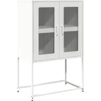 vidaXL Hoge kast 68x39x107 cm staal wit