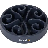 Lionto Antischrokbak hond & kat, antislip voerbak Ø20 cm grijs