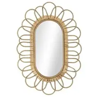 Songmics - Wandspiegel met decoratieve lijst, 56,5 x 80 cm