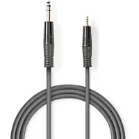 Nedis Stereo-Audiokabel | 6,35 mm Male | 3,5 mm Male | 1.5 m | 1 stuks - COTH23205GY15 COTH23205GY15