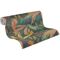 Living Walls WILDE BLADEREN BEHANG | Natuur - Meerkleurig Groen Beige Blauw Bordeaux - Anna D'Andrea
