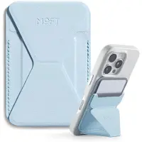 MOFT MOVAS Snap-On MagSafe Kaarthouder Vegan Leer Pasjeshouder Licht Blauw