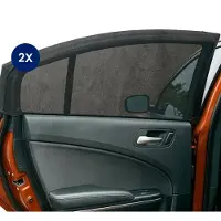 R2B Zonnescherm Auto Zijruit - 2 Stuks & Universeel - Hittewerend & UV-Beschermend - Extra donker