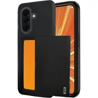 R2B Samsung A57 Hoesje met pasjeshouder - 3 Pasjes - Stevig & Beschermend - Zwart