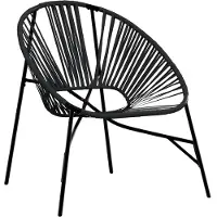vidaXL Tuinei stoel poly rattan zwart
