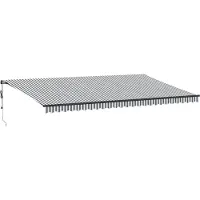 vidaXL Luifel automatisch uittrekbaar LED 600x300 cm antraciet en wit