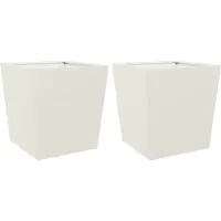 vidaXL Plantenbakken 2 st 50x50x50 cm staal wit
