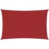 vidaXL Zonnescherm rechthoekig 4x7 m oxford stof rood