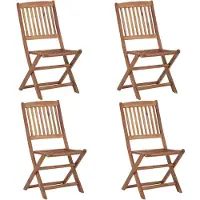 vidaXL Tuinstoelen 4 st inklapbaar massief acaciahout