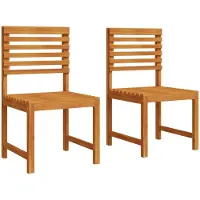 vidaXL 2 st Tuinstoel Massief acaciahout Bruin