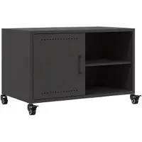 vidaXL Tv-meubel 68x39x43,5 cm staal zwart