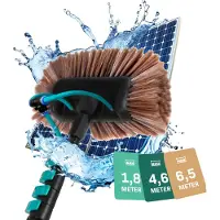 Vonroc Telescopische wasborstel – 6,50m | Incl. Borstelkop, raamreiniger, waterslang en zeepdispenser