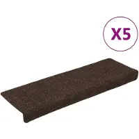 vidaXL Trapmatten zelfklevend 15 stuks 65x21x4 cm bruin rechthoekige rand