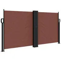 vidaXL Windscherm uittrekbaar 120x600 cm bruin