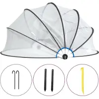 vidaXL Zwembadoverkapping rond 376x188 cm PVC
