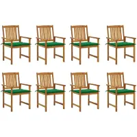 vidaXL Tuinstoelen 8 st met kussens massief acaciahout