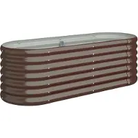 vidaXL Plantenbak 114x40x36 cm gegalvaniseerd staal bruin