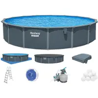 Bestway Seizoensgebonden tuinbad met panelen, 732 x 132 cm, 13-in-1, Bestawy 561RP