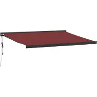 vidaXL Luifel automatisch uittrekbaar 450x300 cm bordeauxrood