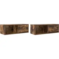 vidaXL Tv-meubelen 2 st 80x31x25,5cm bewerkt hout gerookt eikenkleurig