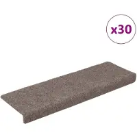 vidaXL Trapmatten zelfklevend 30 stuks 65x21x4 cm beige rechthoekige rand