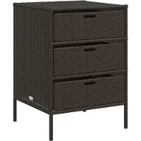 vidaXL Tuinkast, bruin, 55x59x80 cm, van polyrotan