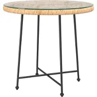Syfax Eettafel Ø80 cm gehard glas en staal