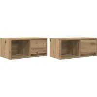 vidaXL Tv-meubelen 2 st 60x31x25,5 cm bewerkt hout artisanaal eiken