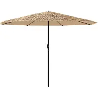 vidaXL Parasol met stalen paal 388x388x248 cm bruin