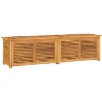 vidaXL Tuinbox met zak 200x50x55 cm massief teakhout