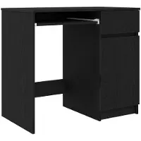 vidaXL Bureau 86x49x76 cm spaanplaat zwart eikenkleurig
