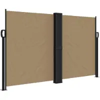 vidaXL Windscherm uittrekbaar 140x1200 cm taupe