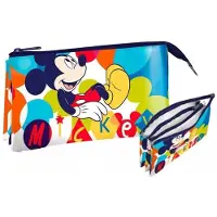 Kids Euroswan Disney Mickey toilettas voor kinderen, etui met 3 vakken
