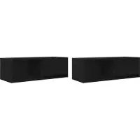 vidaXL Tv-kasten 2 st 80x31x25,5 cm spaanplaat zwart eikenkleurig