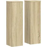 vidaXL Plantenstandaards 2 st 17x17x60 cm bewerkt hout sonoma eiken