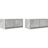 vidaXL Tv-meubels 2 st 60x31x25,5 cm bewerkt hout betongrijs