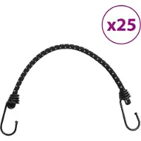 vidaXL Spanelastieken met reflecterende strips en haken 25 stuks 46 cm