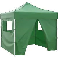 vidaXL Vouwtent met 4 zijwanden 3x3 m groen