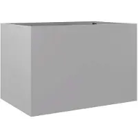 vidaXL Plantenbak 62x40x39 cm gegalvaniseerd staal zilverkleurig