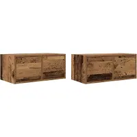 vidaXL Tv-meubels 2 st 60x31x25,5 cm bewerkt hout oud houtkleurig