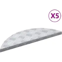 vidaXL Trapmatten 5 st 60 x 18 x 2,5 cm Zilver Aluminium
