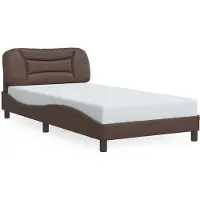 vidaXL Bedframe zonder matras "Hvar" kunstleer bruin 100x200 cm