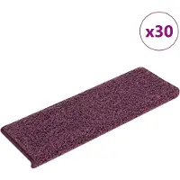 vidaXL Trapmatten 30 st 65x21x4 cm Donkerpaars Rechthoekige Rand