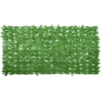 vidaXL Balkonscherm met groene bladeren 200x100 cm