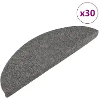 vidaXL Trapmatten zelfklevend 30 st 56x17x3 cm grijs