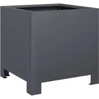 vidaXL Plantenbak 30x30x30 cm staal antracietkleurig