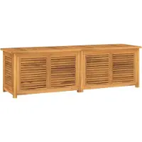 vidaXL Tuinopslag met zak, 175x50x55 cm, massief teakhout